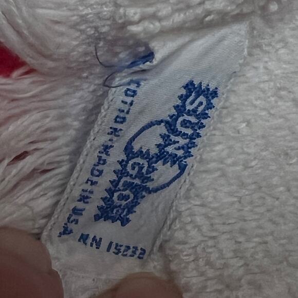 Vintage 60s Sun Glow Fuchsia Pink Orange Floral Bath Towel Set Pair Made in USA - Picture 11 of 13